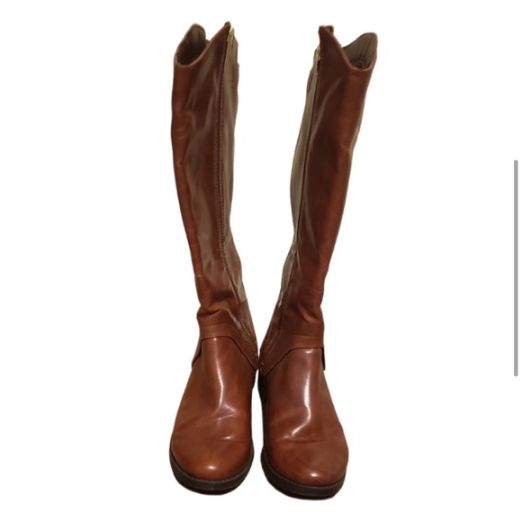 Cognac Riding Boots: 8.5 - Picture 3 of 6